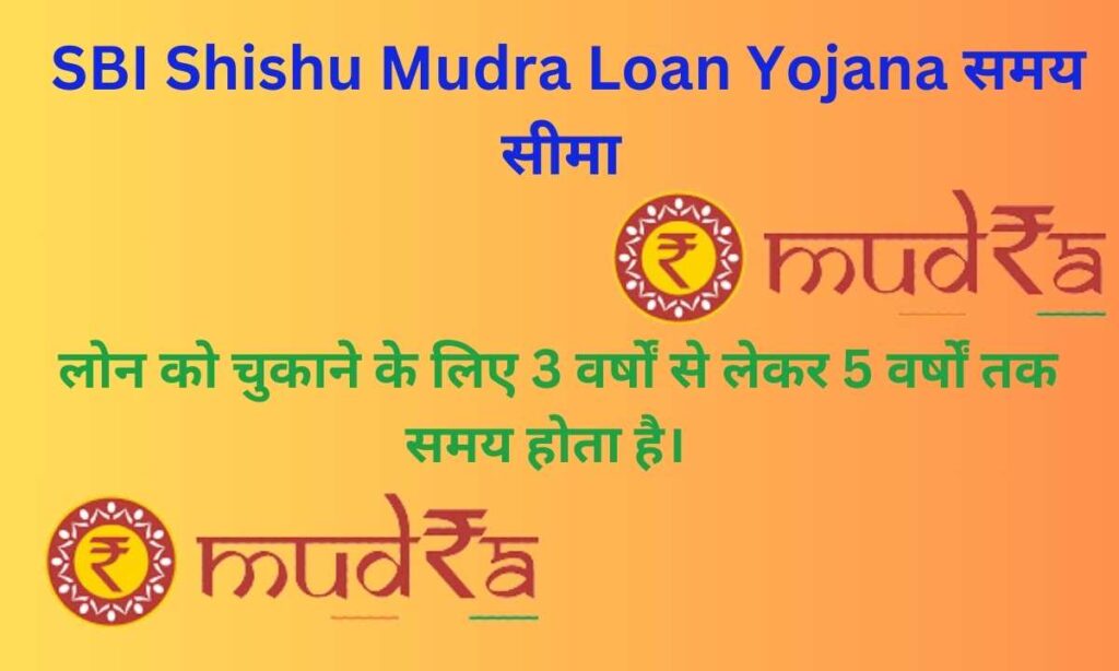 SBI Shishu Mudra Loan Yojana की समय सीमा