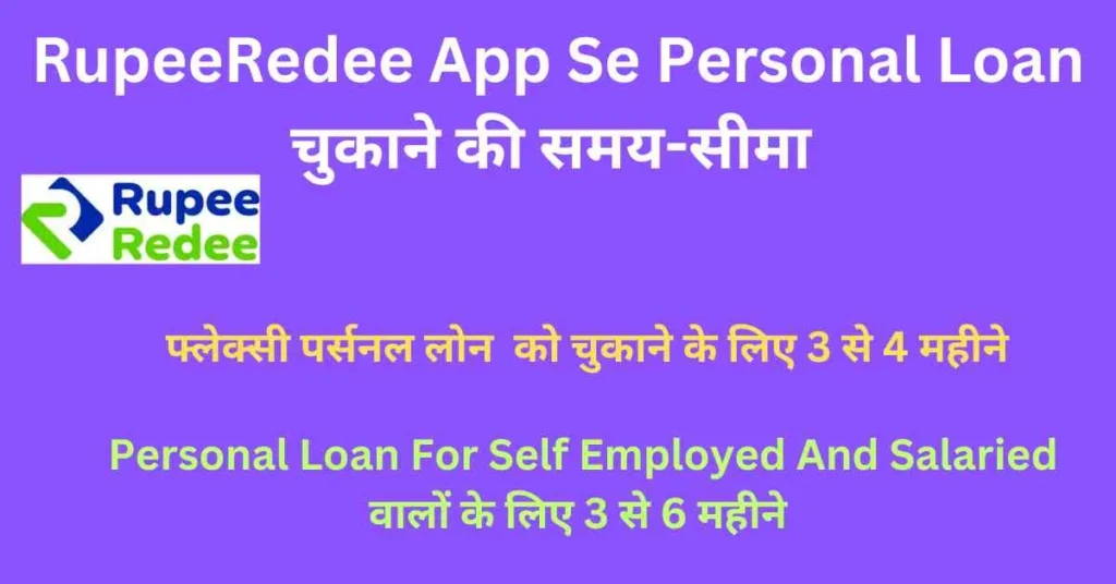 RupeeRedee App Se Personal Loan चुकाने की समय-सीमा